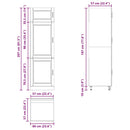 vidaXL Porto antik fa színű szerelt fa konyhaszekrény