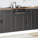 vidaXL mosogatógép panel Porto Fekete 45x1,5x57 cm Mérnöki fa