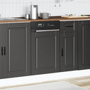 vidaXL mosogatógép panel "Porto" Fekete 45x1,5x67 cm Mérnöki fa