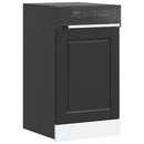 vidaXL mosogatógép panel Porto Fekete 45x1,5x57 cm Mérnöki fa