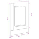 vidaXL mosogatógép panel Porto Magasfényű fehér 45x1,5x57 cm Gépi fa