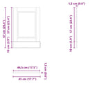 vidaXL mosogatógép panel "Porto" Beton szürke 45x1,5x67 cm Mérnöki fa