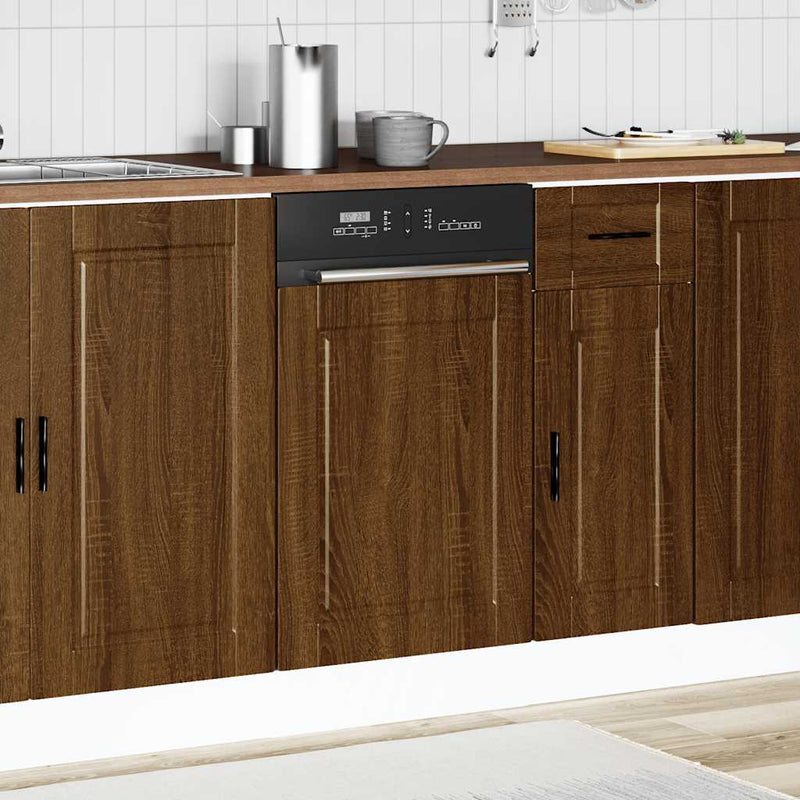 vidaXL mosogatógép panel "Porto" Barna tölgy 45x1,5x67cm Méretezett fa