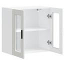 vidaXL Konyhai fali szekrény üvegajtóval "Porto" fehér