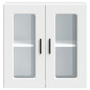 vidaXL Konyhai fali szekrény üvegajtóval "Porto" fehér