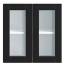 vidaXL konyhai fali szekrény üvegajtóval "Porto" Fekete színű