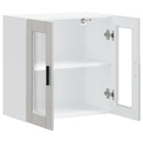 vidaXL Konyhai fali szekrény üvegajtóval "Porto" Magas fényű fehér