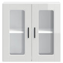 vidaXL Konyhai fali szekrény üvegajtóval "Porto" Magas fényű fehér