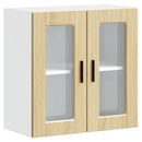 vidaXL konyhai fali szekrény üvegajtóval "Porto" Sonoma Oak