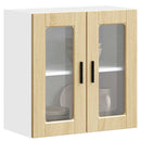 vidaXL konyhai fali szekrény üvegajtóval "Porto" Sonoma Oak