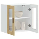 vidaXL konyhai fali szekrény üvegajtóval "Porto" Sonoma Oak