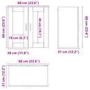 vidaXL konyhai fali szekrény üvegajtóval "Porto" Sonoma Oak