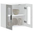 vidaXL konyhai fali szekrény üvegajtóval Porto Betonszürke betonszürke