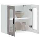 vidaXL Konyhai fali szekrény üvegajtóval "Porto" Szürke Sonoma