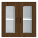 vidaXL Konyhai fali szekrény üvegajtóval "Porto" Barna tölgyfa