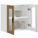 vidaXL konyhai fali szekrény üvegajtóval "Porto" Artisan Oak