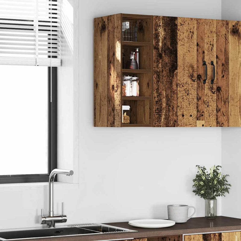 vidaXL “Riga” antik fa színű szerelt fa függőszekrény 20x29,5x60 cm