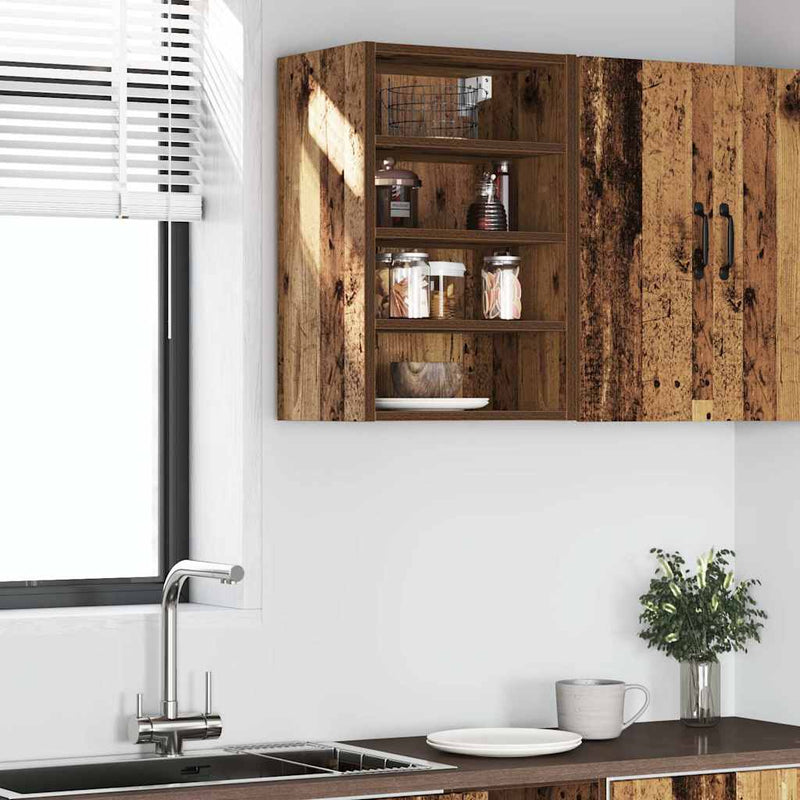 vidaXL “Riga” antik fa színű szerelt fa függőszekrény 40x29,5x60 cm