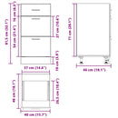 vidaXL “Lyon” Alsószekrény betonszürke Gépi forgácsolt fa