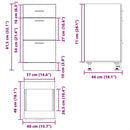 vidaXL “Lyon” alsó szekrény füstölt tölgy Gépi úton előállított fa