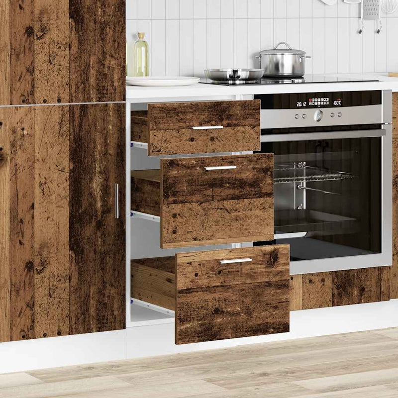 vidaXL “Lyon” Alsószekrény Régi fa 40x46x81,5 cm Gépelt fa