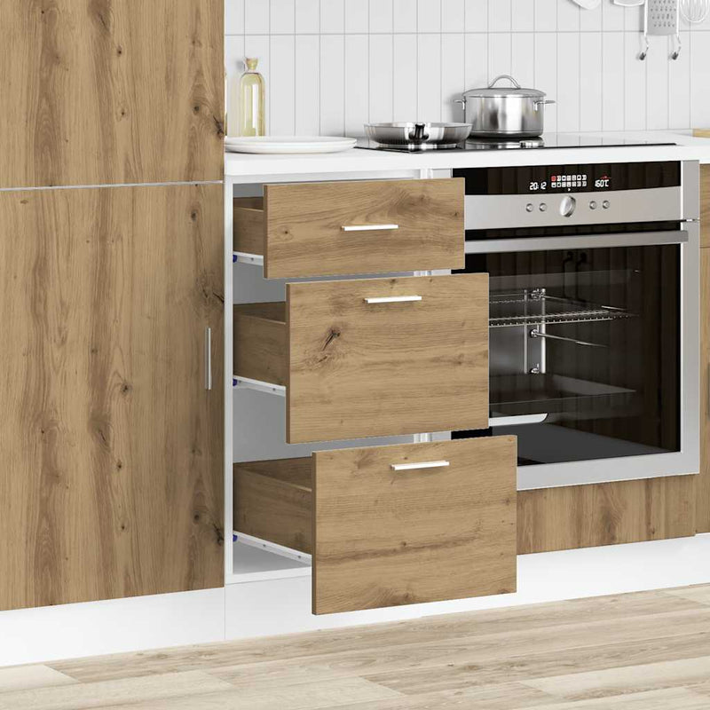 vidaXL “Lyon” alsó szekrény Artisan tölgy Gépi úton előállított fa