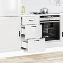 vidaXL konyhai alsószekrény "Porto" magasfényű fehér, rétegelt fa