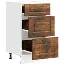 vidaXL Porto füstös tölgy színű szerelt fa konyhai alapszekrény