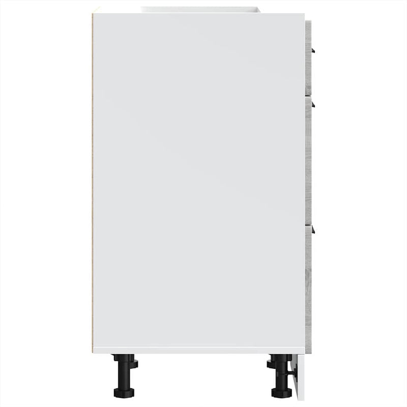 vidaXL Porto szürke sonoma színű szerelt fa konyhai alapszekrény