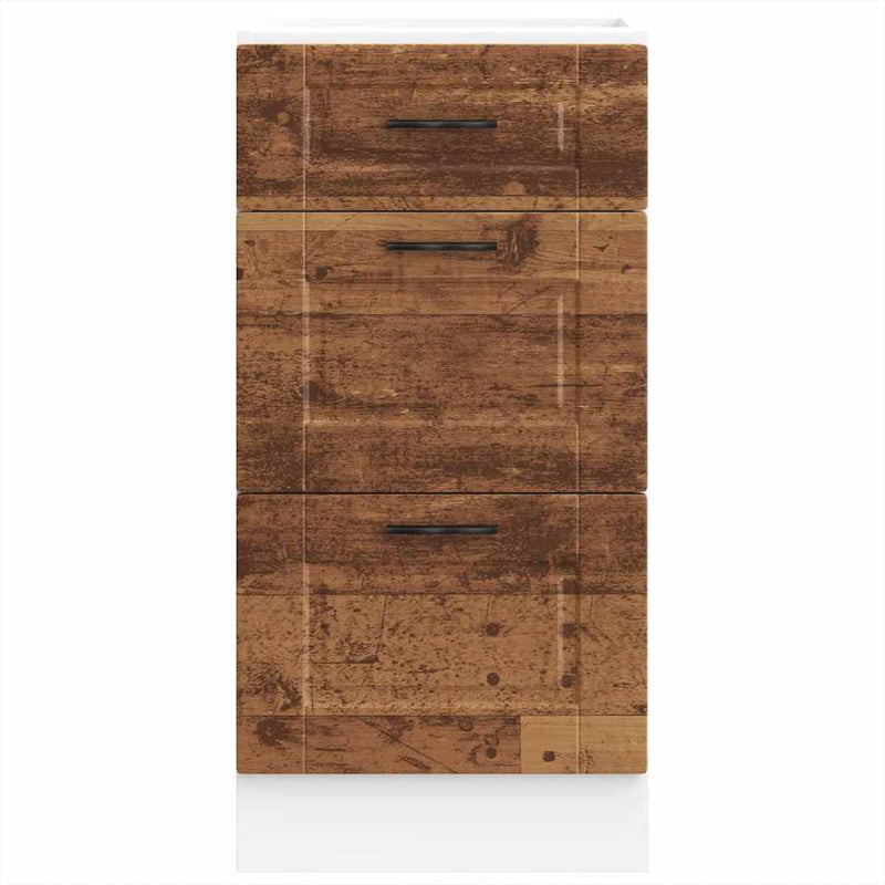 vidaXL Porto antik fa színű szerelt fa konyhai alapszekrény