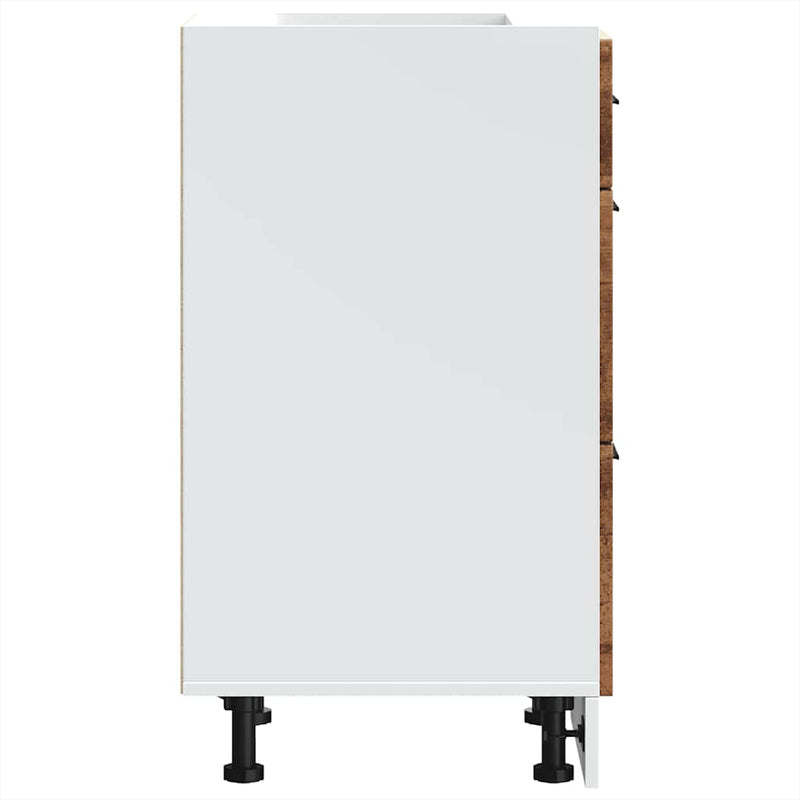 vidaXL Porto antik fa színű szerelt fa konyhai alapszekrény