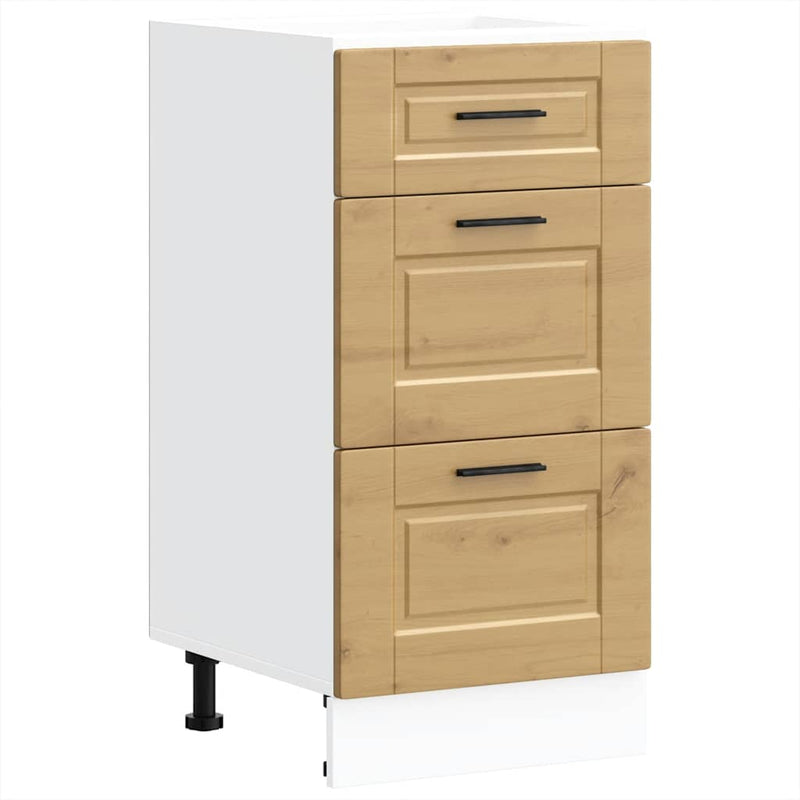 vidaXL Porto kézműves tölgy színű szerelt fa konyhai alapszekrény