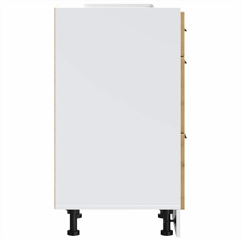 vidaXL Porto kézműves tölgy színű szerelt fa konyhai alapszekrény