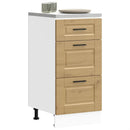 vidaXL Porto kézműves tölgy színű szerelt fa konyhai alapszekrény