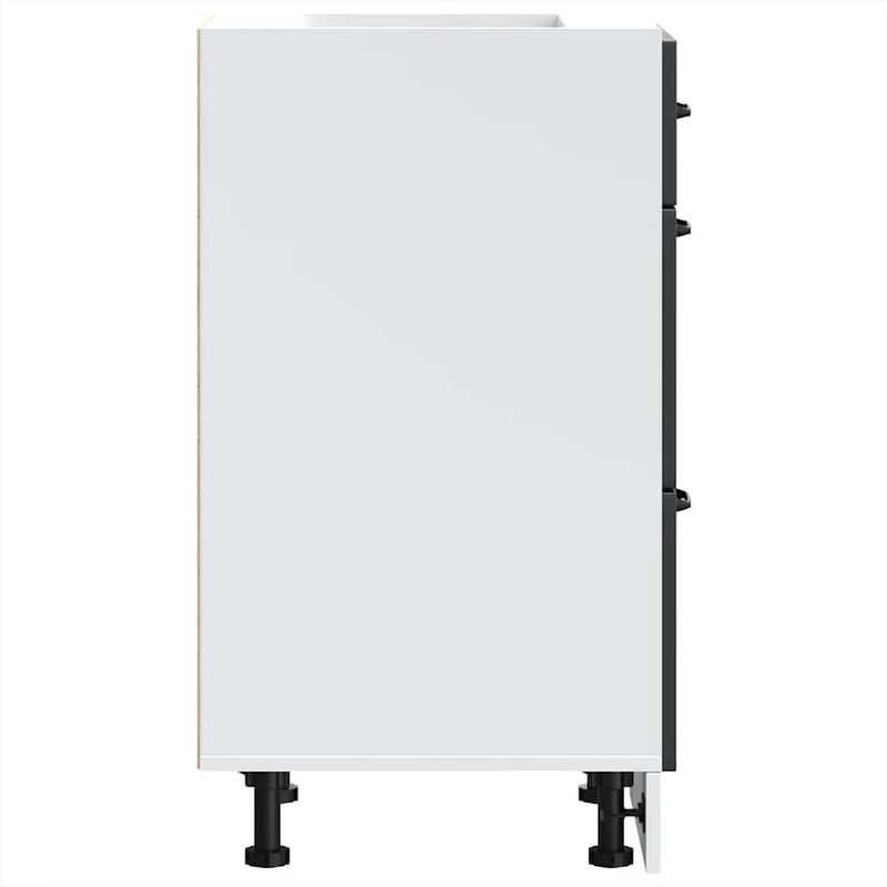 vidaXL fekete, műfa konyhaszekrény „Lucca”