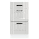 vidaXL konyhai alsószekrény "Lucca" magasfényű fehér, rétegelt fa