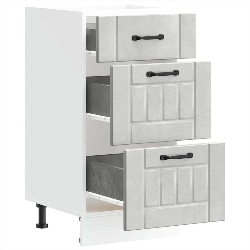vidaXL Konyhai alsó szekrény Lucca betonszürke szerelt fa