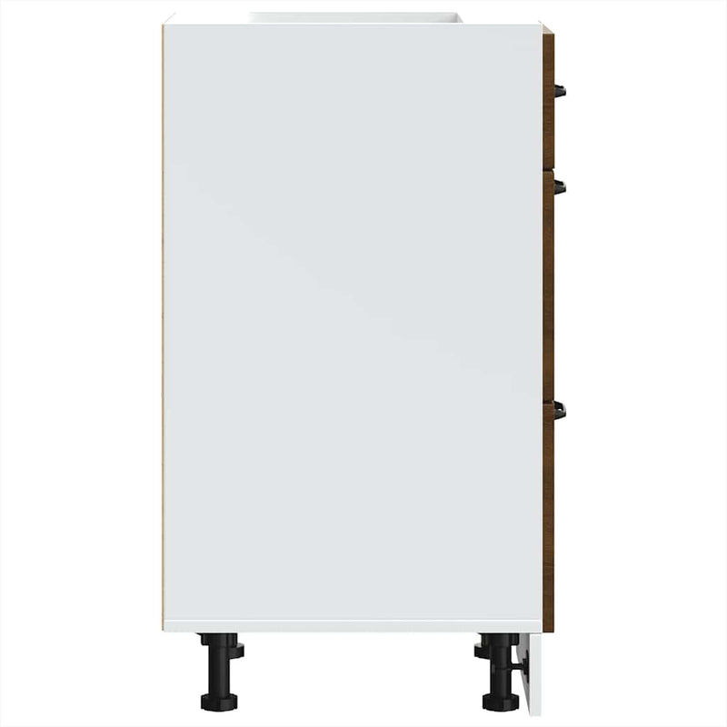 vidaXL Konyhai alsó szekrény Lucca barna tölgy szerelt fa