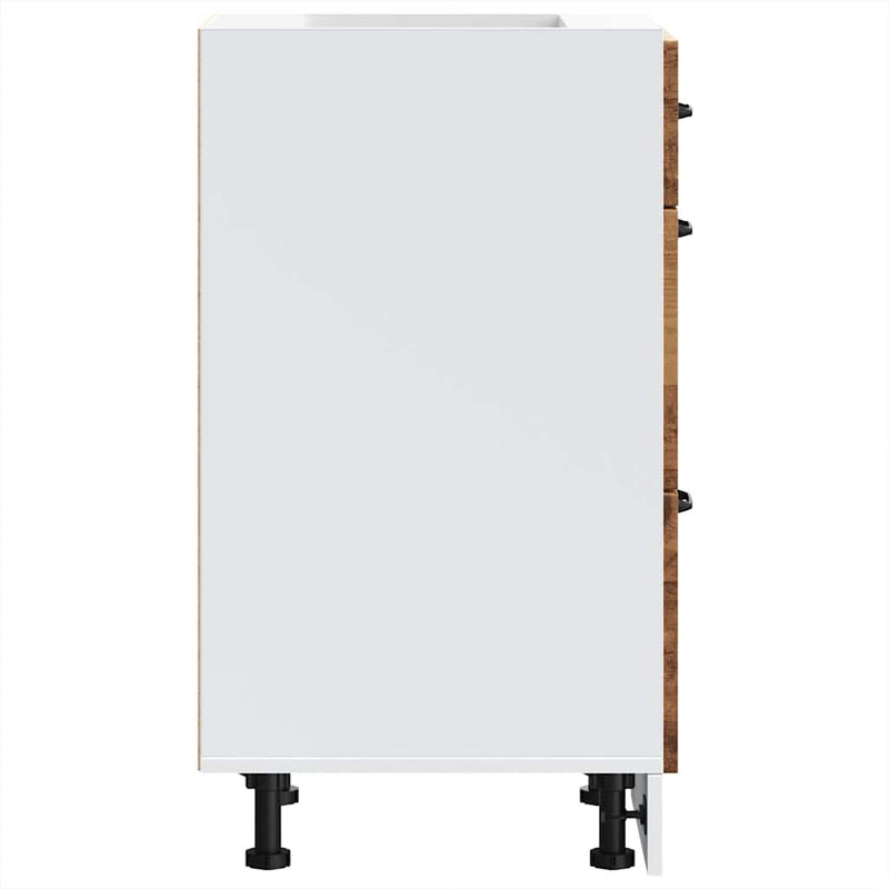 vidaXL Konyhai alsó szekrény Lucca antik fa szerelt fa