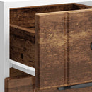 vidaXL Konyhai alsó szekrény Lucca antik fa szerelt fa