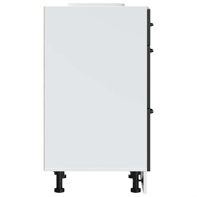 vidaXL fekete, műfa konyhaszekrény „Kalmar”