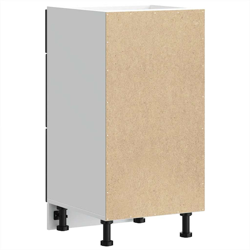 vidaXL fekete, műfa konyhaszekrény „Kalmar”