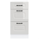 vidaXL konyhai alsószekrény "Kalmar" magasfényű fehér, rétegelt fa