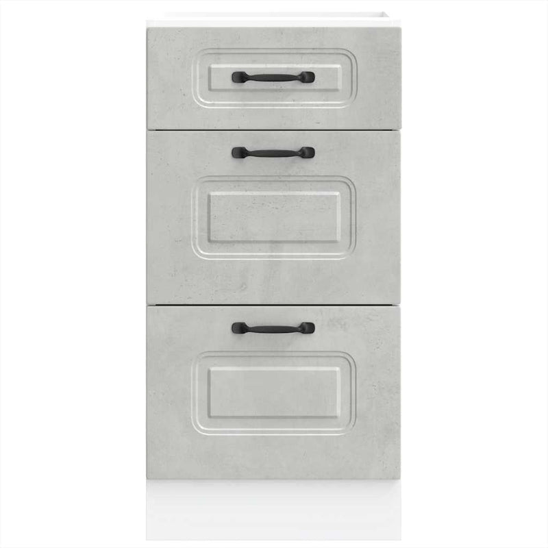 vidaXL Konyhai alapszekrény Kalmar beton szürke műfa