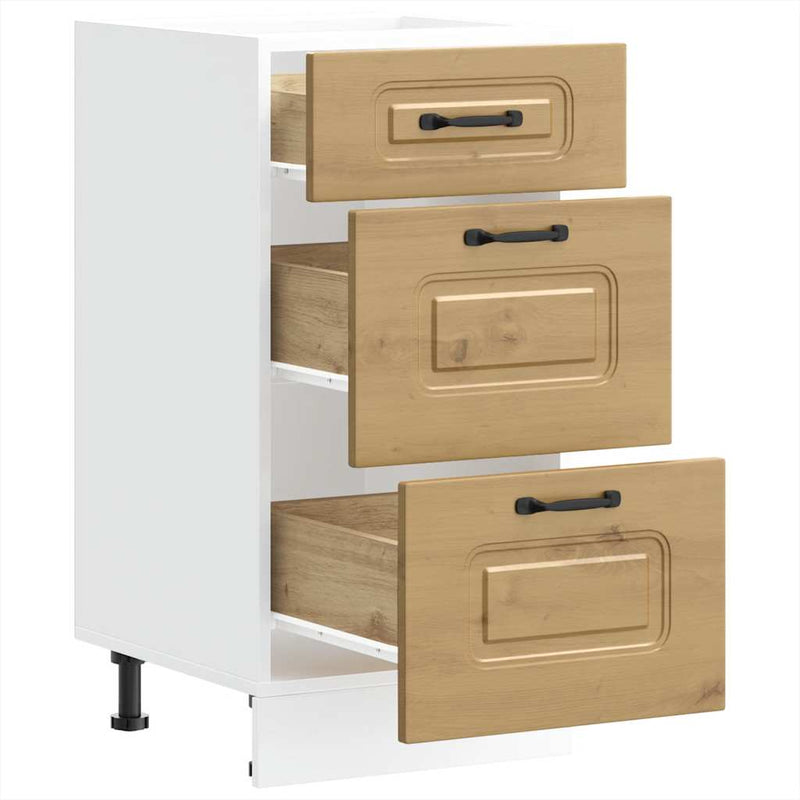 vidaXL Konyhai alapszekrény Kalmar kézműves tölgy műszaki fa