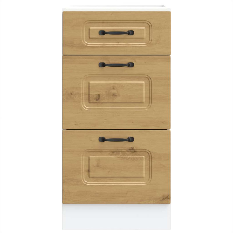 vidaXL Konyhai alapszekrény Kalmar kézműves tölgy műszaki fa