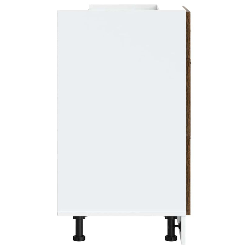 vidaXL “Lyon” konyhai alapszekrény füstölt tölgy fűrészelt fa