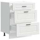 vidaXL Porto fehér szerelt fa konyhai alapszekrény