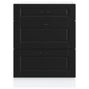 vidaXL fekete, műfa konyhaszekrény „Porto”