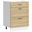 vidaXL Porto sonoma tölgy színű szerelt fa konyhai alapszekrény